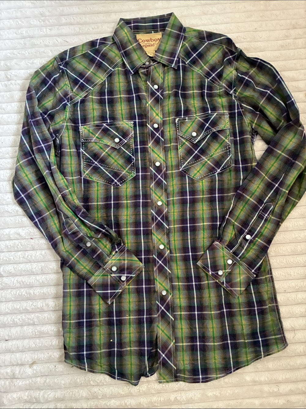 Cowboy Legend Western Pearl snap Bitton Up